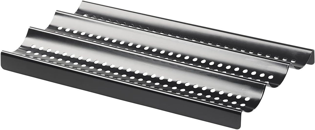 Rosenstein & Söhne Backofenblech: 2er-Set Baguette-Backbleche aus Carbonstahl, Anti-Haft-beschichtet
