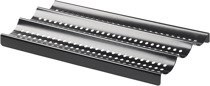 Rosenstein & Söhne Backofenblech: 2er-Set Baguette-Backbleche aus Carbonstahl, Anti-Haft-beschichtet