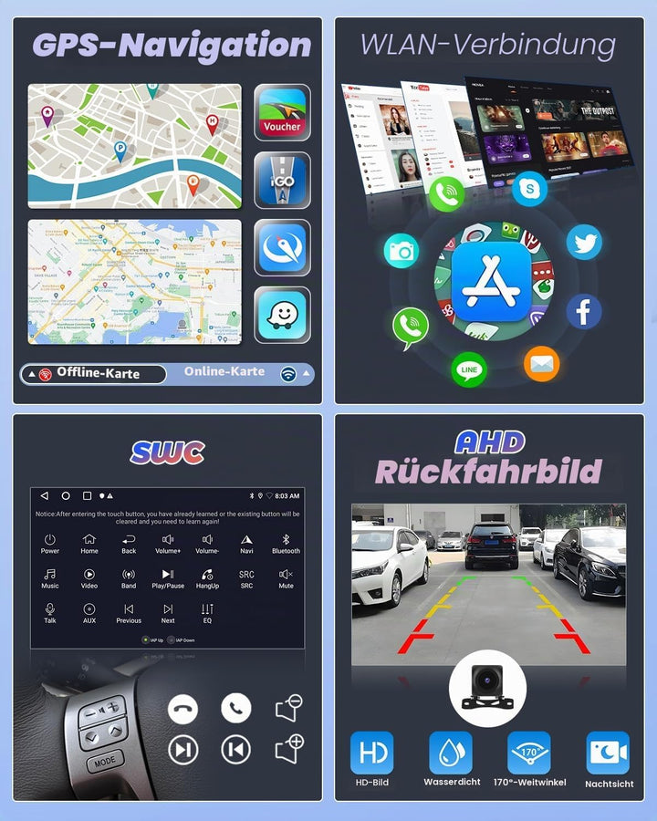Hikity 2+64G Android 15 Autoradio für FIAT DUCATO 2010/Citroen Jumper/Peugeot Boxer, 9" IPS Touchscr