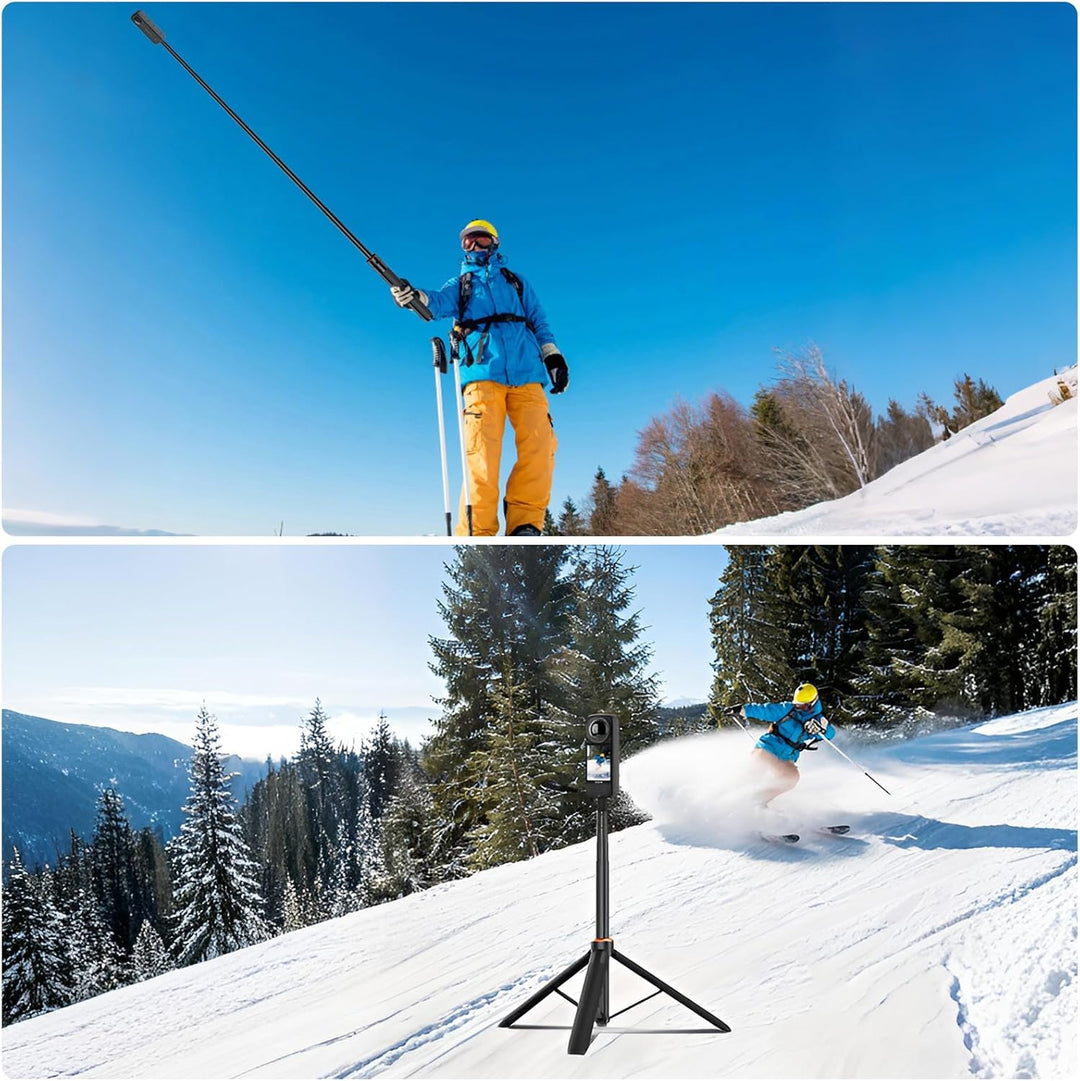 136cm Ausziehbar Selfie-Stick Stativ für Insta 360 X5/X4/X3/ONE X2/ONE X/Ace/Ace Pro/Ace Pro 2/ONE R