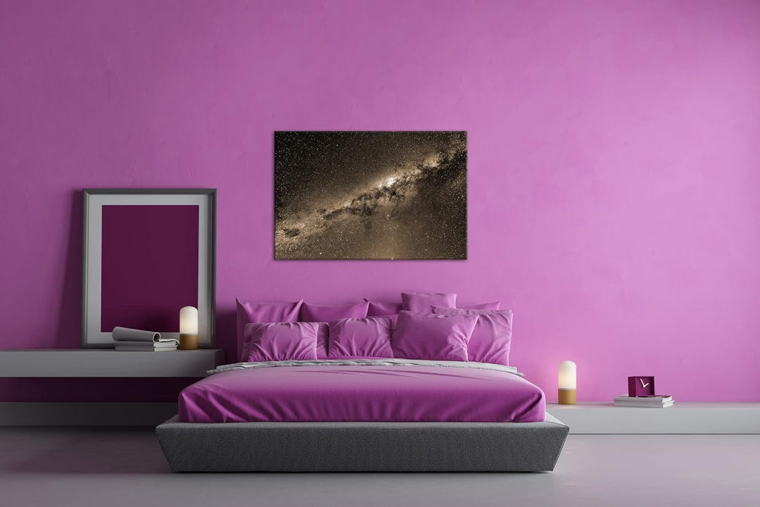 deyoli eine Flut aus Sternen Effekt: Sepia, Format: 80x60 als Leinwandbild, Motiv fertig gerahmt auf