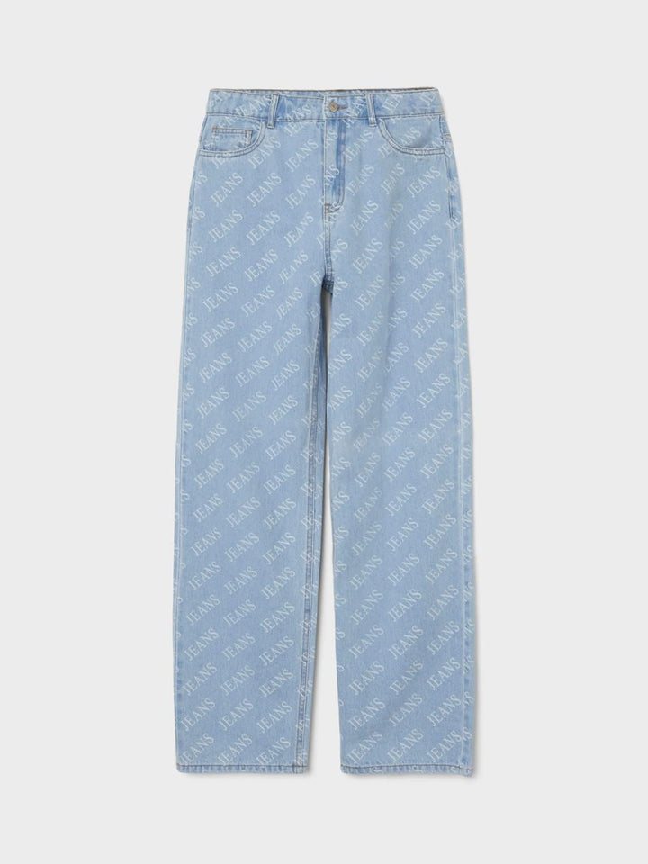 NAME IT Mädchen Nlftexizza DNM Hw Straight Pant Hose 140 Light Blue Denim, 140 Light Blue Denim
