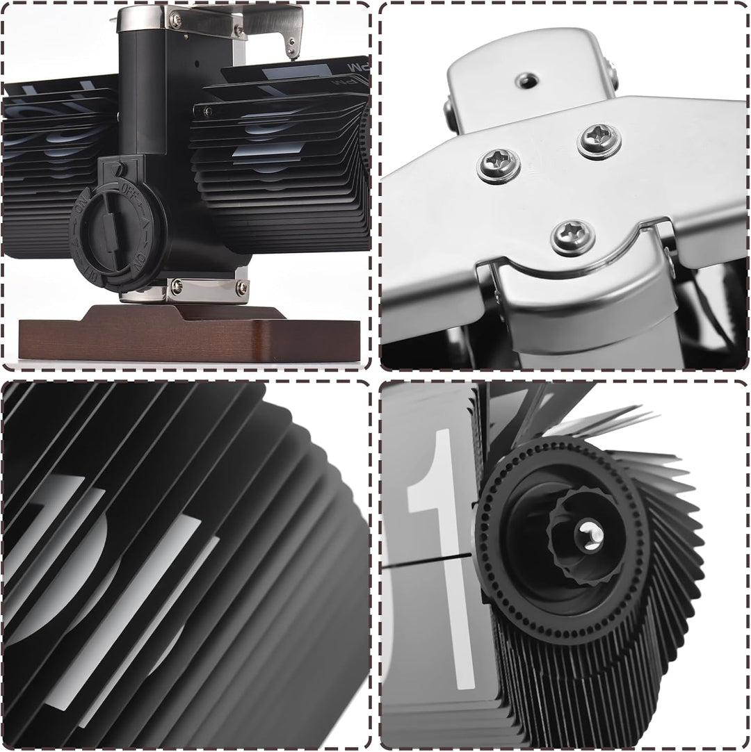 Irishom Retro-Flip-Uhr, Vintage-Tischuhr, Digitale Flip-Down-Uhr, Digitale Retro-Flip-Down-Uhr, klei