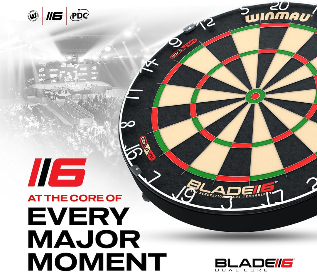 WINMAU Blade 6 Series Professional Bristle Klassische Dartboard Blade 6 Dual Core, Blade 6 Dual Core