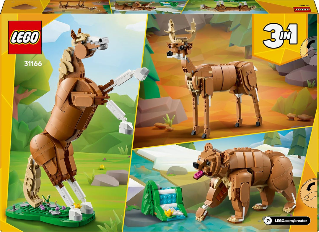 LEGO Creator 3in1 Prächtiges Ross - Kinder Spielzeug Tiere - Tierfigur verwandelt Sich in EIN Bären-