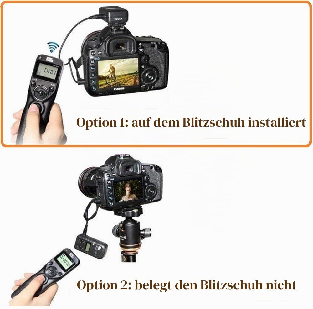 Pixel Kabelloser Timer-Fernauslöser TW283-L1 Funk Fernbedienung Drahtauslöser Kompatibel mit Panason