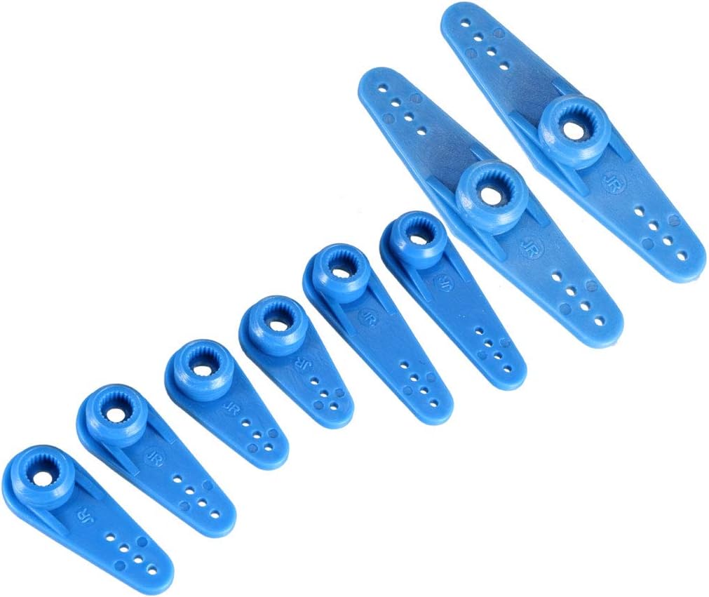 sourcing map 1 Satz Plastik Servo Arms 23T blau 3mm Loch einzelner/doppelter Arm für JR