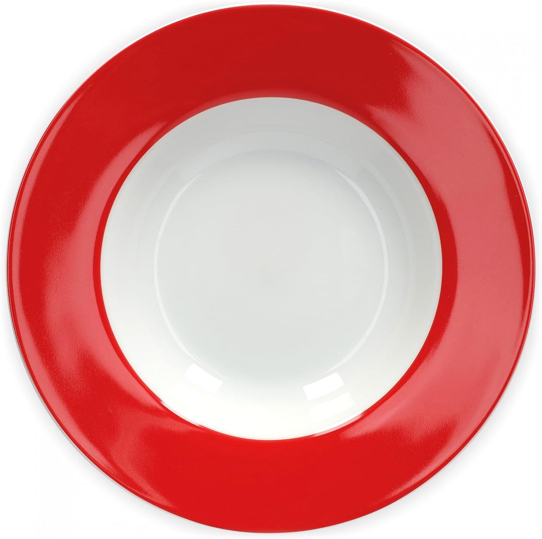 Van Well Vario Suppenteller Set, 6-teilig, Tellerservice für 6 Personen, tiefe Nudelteller 21,5 cm,