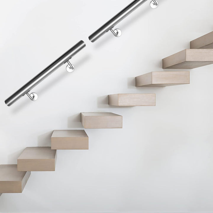 Lospitch Edelstahl Handlauf Treppengeländer Geländer Wandhandlauf Wand Treppe für Innen & Aussen ink