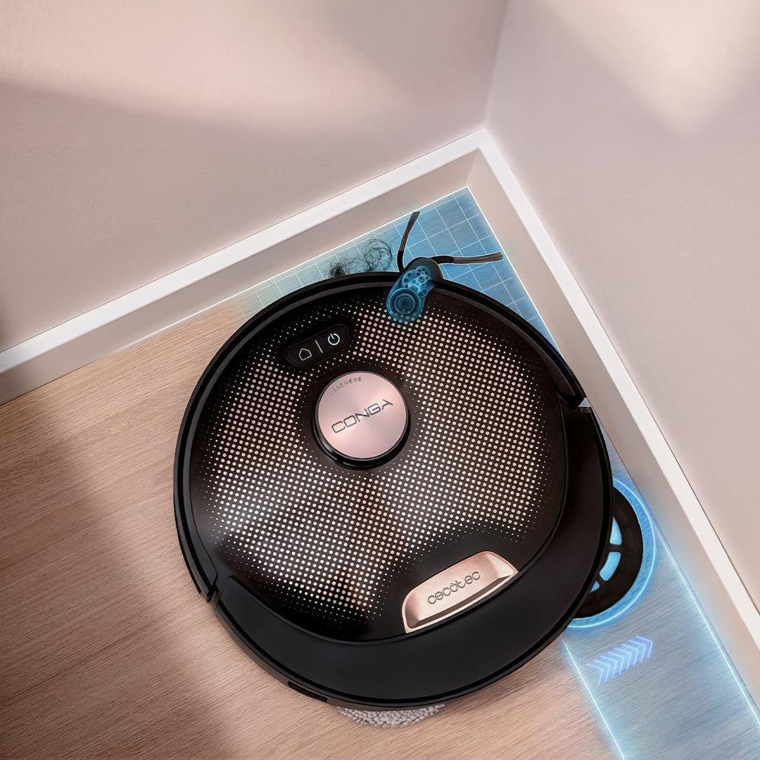 Cecotec Saugroboter mit Wischfunktion Conga X80 Pro. 25.000 Pa KI-Objekterkennung Laser Eye anhebbar