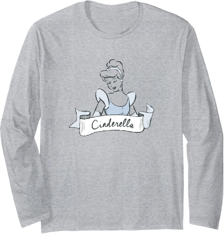 Disney Cinderella Sketch Portrait Langarmshirt