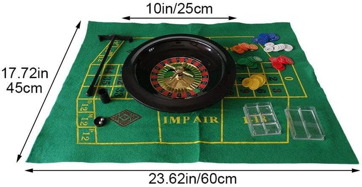 Tragbares Roulette-spielset, Tisch-Casino-Spiele, Party-Roulette-Rad-Set Für Erwachsene Chipkarten U