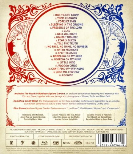 Eric Clapton &amp; Steve Winwood - Live from Madison Square Garden [Blu-ray], Blu-ray