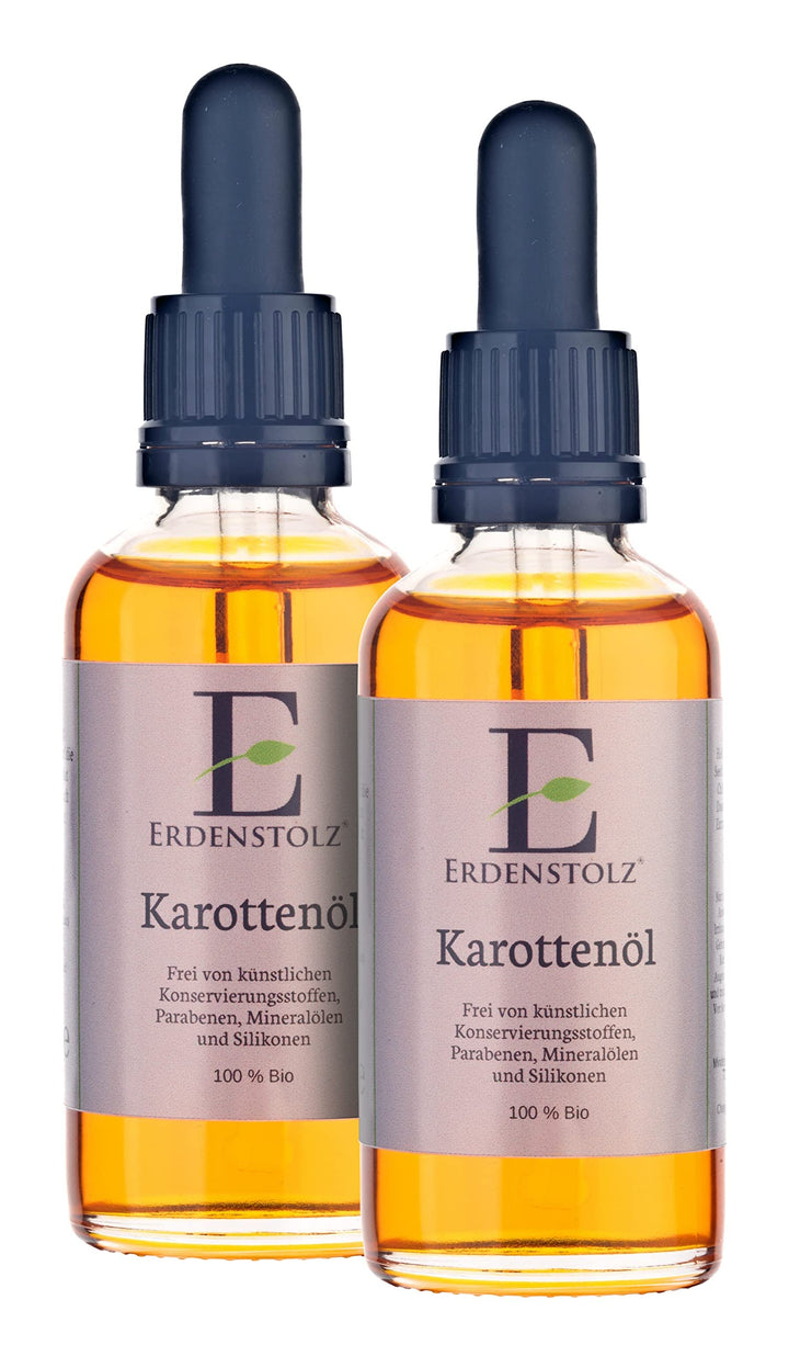 Karottenöl - Erdenstolz - 2x50ml - 100% kaltgepresstes Bioöl - frei von Zusätzen - mit Glaspipette 5