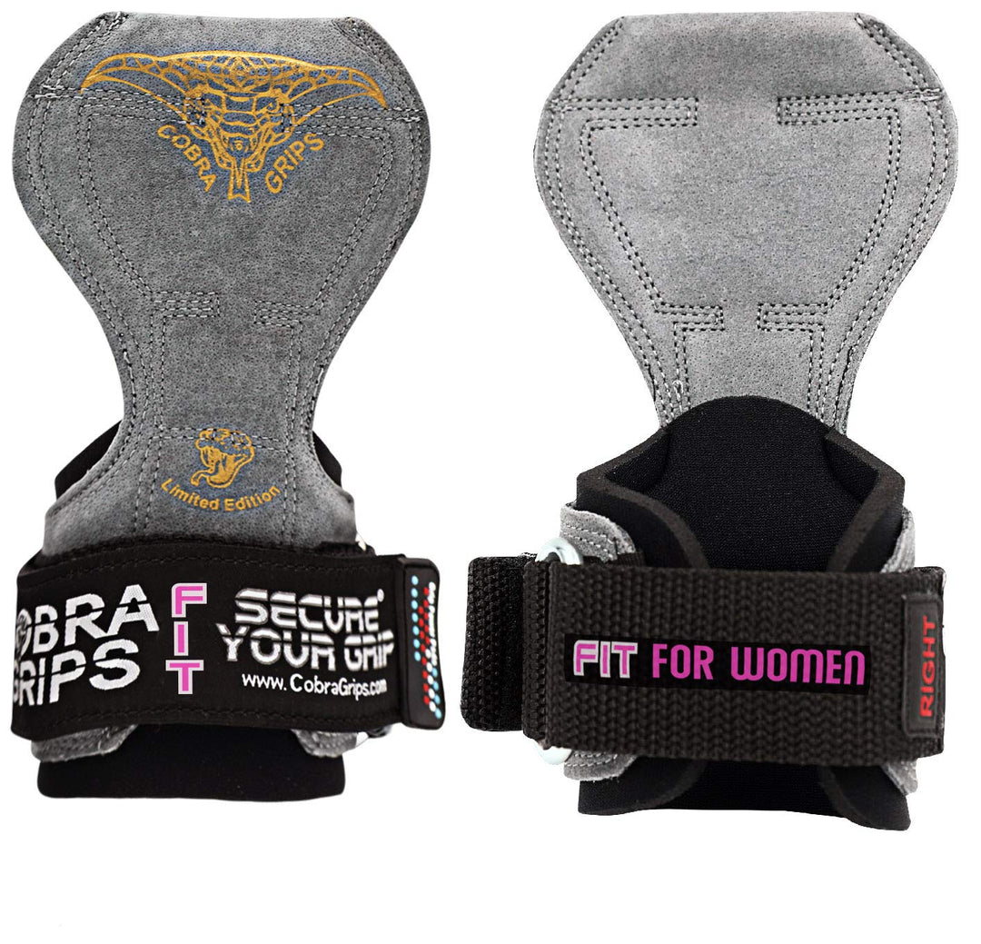 Cobra Grips V2 Lifting Griffe Gewicht Versa Handschuhe Alternative Power FIT Charcoal Leather, FIT C
