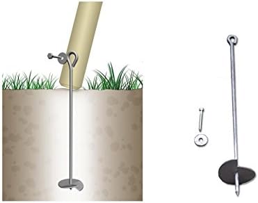 Gartenpirat Erdanker Set mit 4 Stück Bodenanker verzinkt 50 cm zum Eindrehen