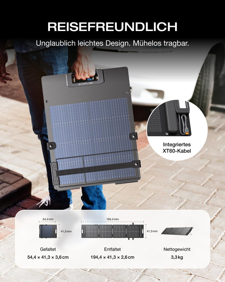 ECOFLOW 110W Solar Panel, Solarpanels Faltbar Solarmodul für Delta & RIVER Serie Tragbare Powerstati