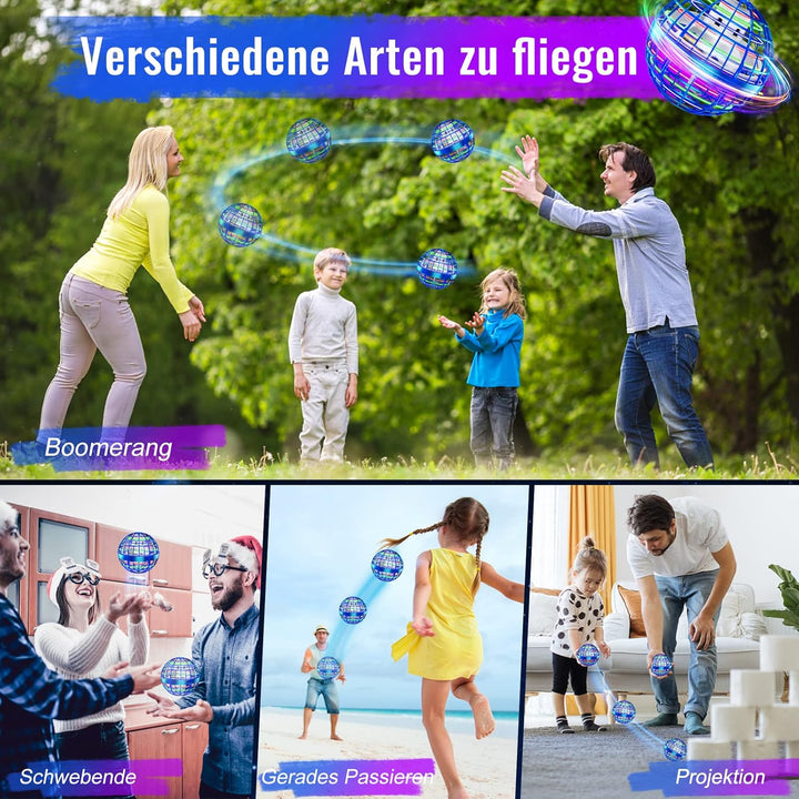 semai Fliegender Ball,orbi Boomerang Ball, Kinder Spielzeug ab 6 Jahren mit LED Licht, Hand Controll