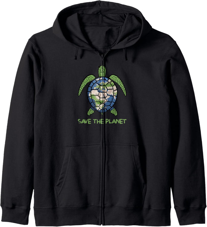 Rette den Planeten - Umweltbewusstsein am Tag der Schildkröte Kapuzenjacke