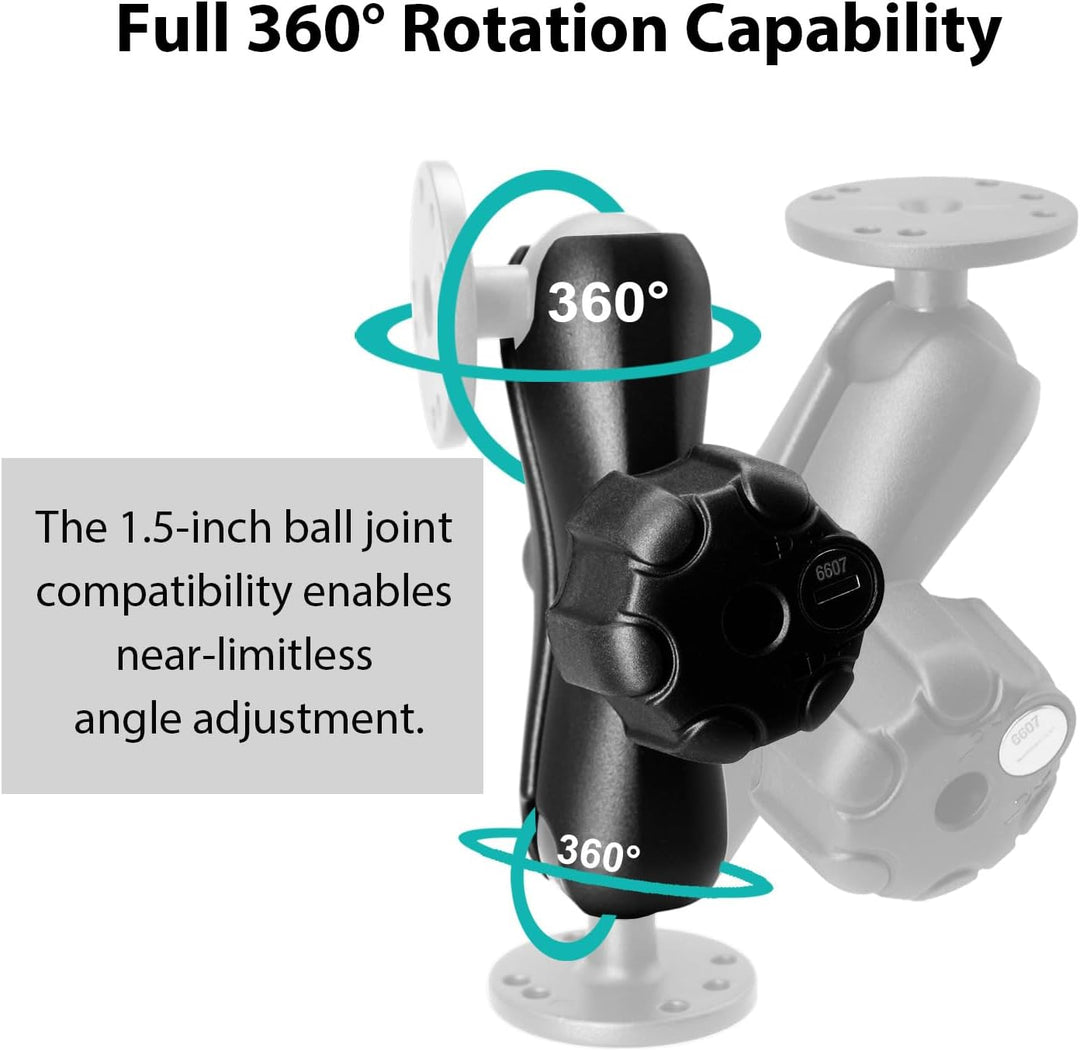 Aluminium Pleuelstange für C Grösse / 38mm Ball Zubehör, Double Socket Arm für 1,5 Zoll Ball (Anti-D