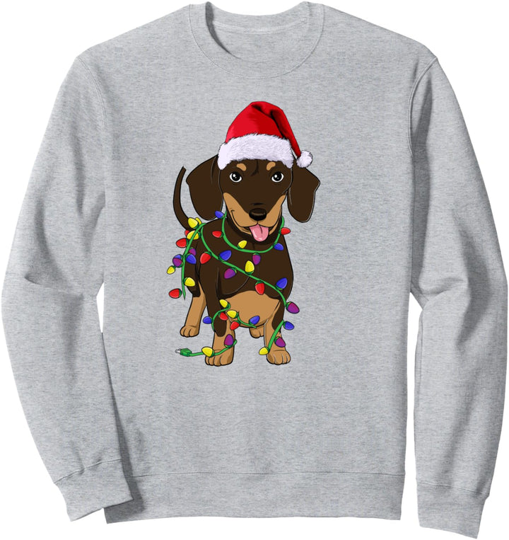 Dackel Weihnachten Hunde Hundehalter Sweatshirt