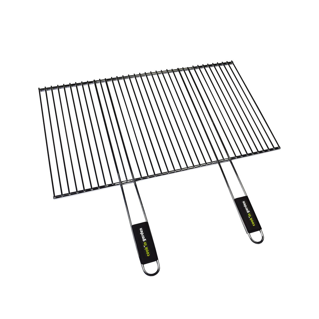 Cook'in garden - Zuschneidbarer Grill aus verchromtem Stahl - Ideal für Grill - Soft-Touch-Griffe -