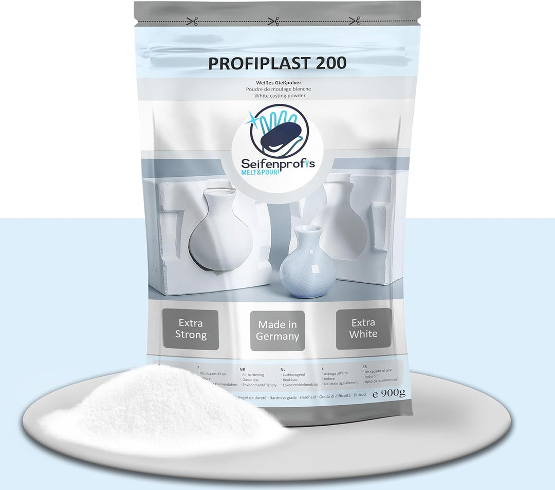 Seifenprofis Profiplast 200 Reliefgiesspulver weiss 4,5 kg, Giesspulver Giessmasse Keramikpulver, Er