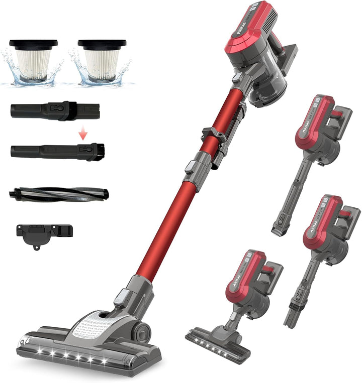 Akitas V10 Kabelloser Staubsauger 30V 450W Bis zu 50 Minuten Laufzeit 3 Saugstufen Hand- und Stielst