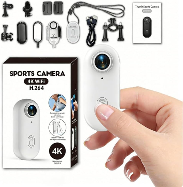 TKMARS 4K Mini Action Cam Wasserdicht Bodycam Körperkamera Mini Helmkamera Reiten 30 Meter Wasserdic