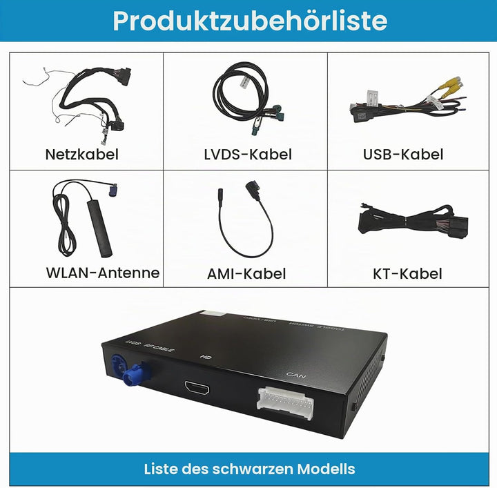 Ninetom Wireless CarPlay &amp; Android Auto Retrofit Kit Decoder für 2013–2018 Audi A3/S3, unterstützt M