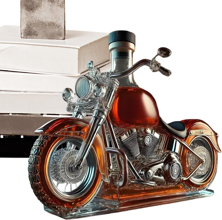 Motorrad Stil Weindekanter | Neuheit Whisky Flasche | 3D Motorrad Deko Glasweinflaschen Rotweinkante