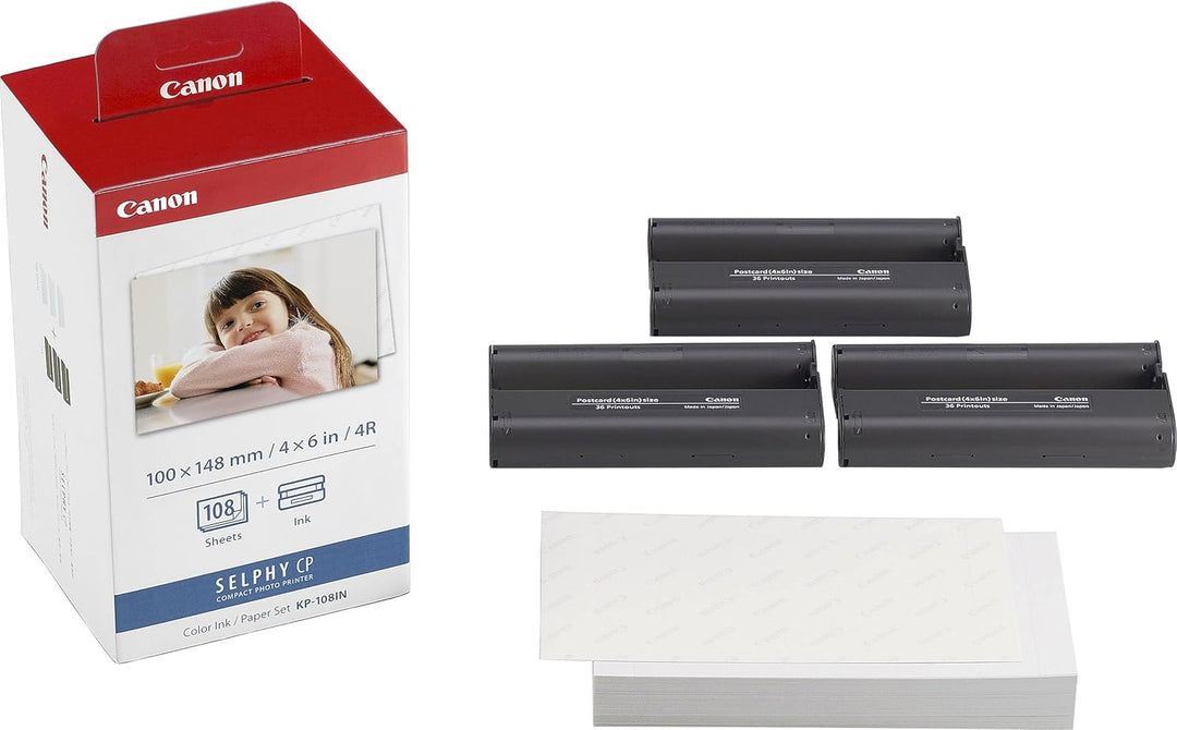 Canon Papier KP-108IN, 108 Blatt 10x15 mit Farbkartusche