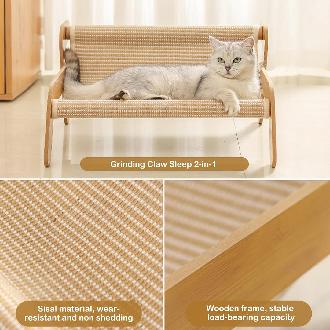 Kratzsofa Katzenbett,Kätzchen Kratzcouch-Sisal Kratzstuhl für Katzen Outdoor&amp;Indoor Katzen-Lounge-St