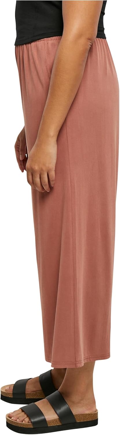 Urban Classics Damen Hose Ladies Modal Culotte, weite 3/4 Hose für Frauen mit elastischem Bund in vi