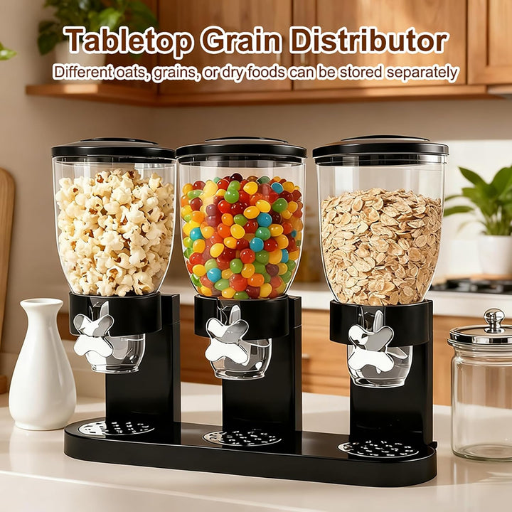 LUPATDY 3er Pack Müslispender 2L, Aufbewahrungsbox Küche Organizer mit Deckel, Cereal Dispenser für
