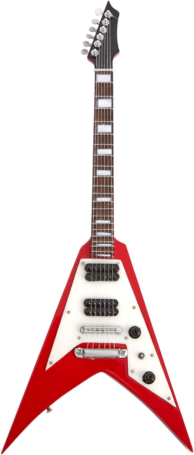 Axman Scott Ian Miniatur-Gitarren-Nachbildung – Musikgeschenke – handgemachte Ornamente im Massstab