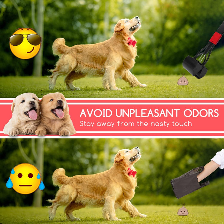 Nobleza Pooper Scooper Faltbar Hundekotschaufel mit Einfach Nutzbarem Hebel und Hochdruck Feder Hund