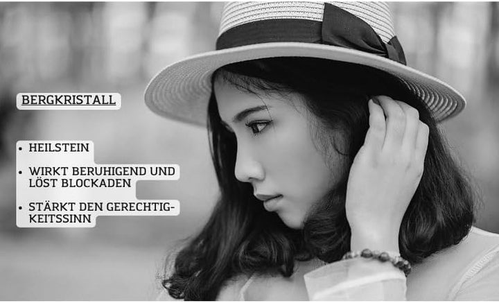 Echtes Bergkristall Edelstein Armband mit facettierten 3mm Perlen - verschiedene Längen - Heilstein
