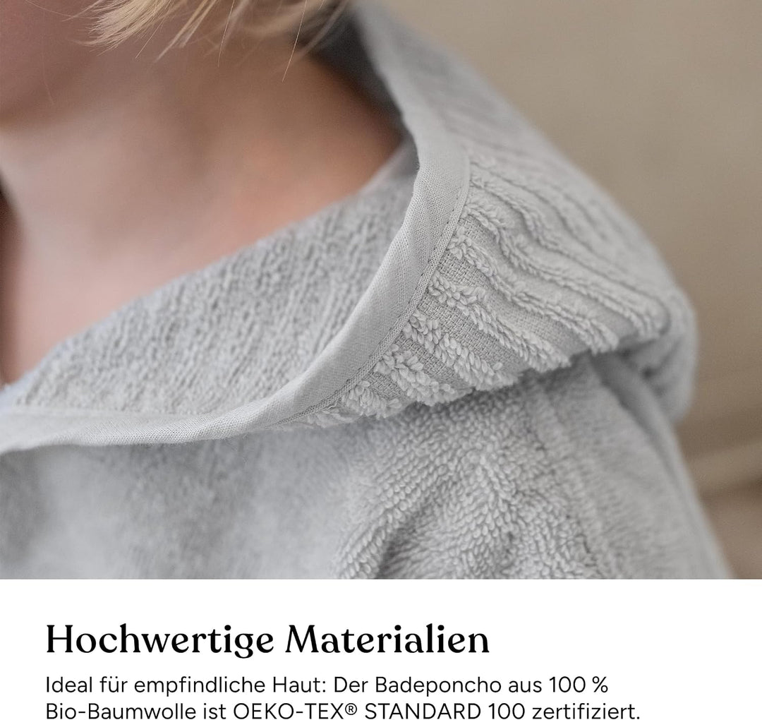 Ehrenkind® Badeponcho Kinder, Bio-Baumwolle, 1–5 Jahre 1-3 Jahre Blau, 1-3 Jahre Blau