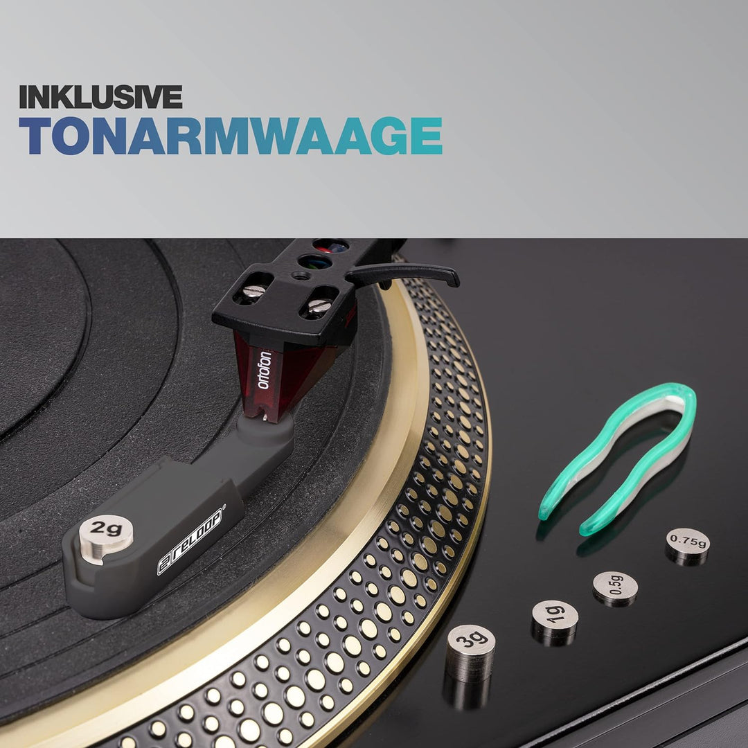 Reloop Turntable Cartridge Mount & Gauge Set - All-in-One Set zum Einstellen, Justieren und Reinigen