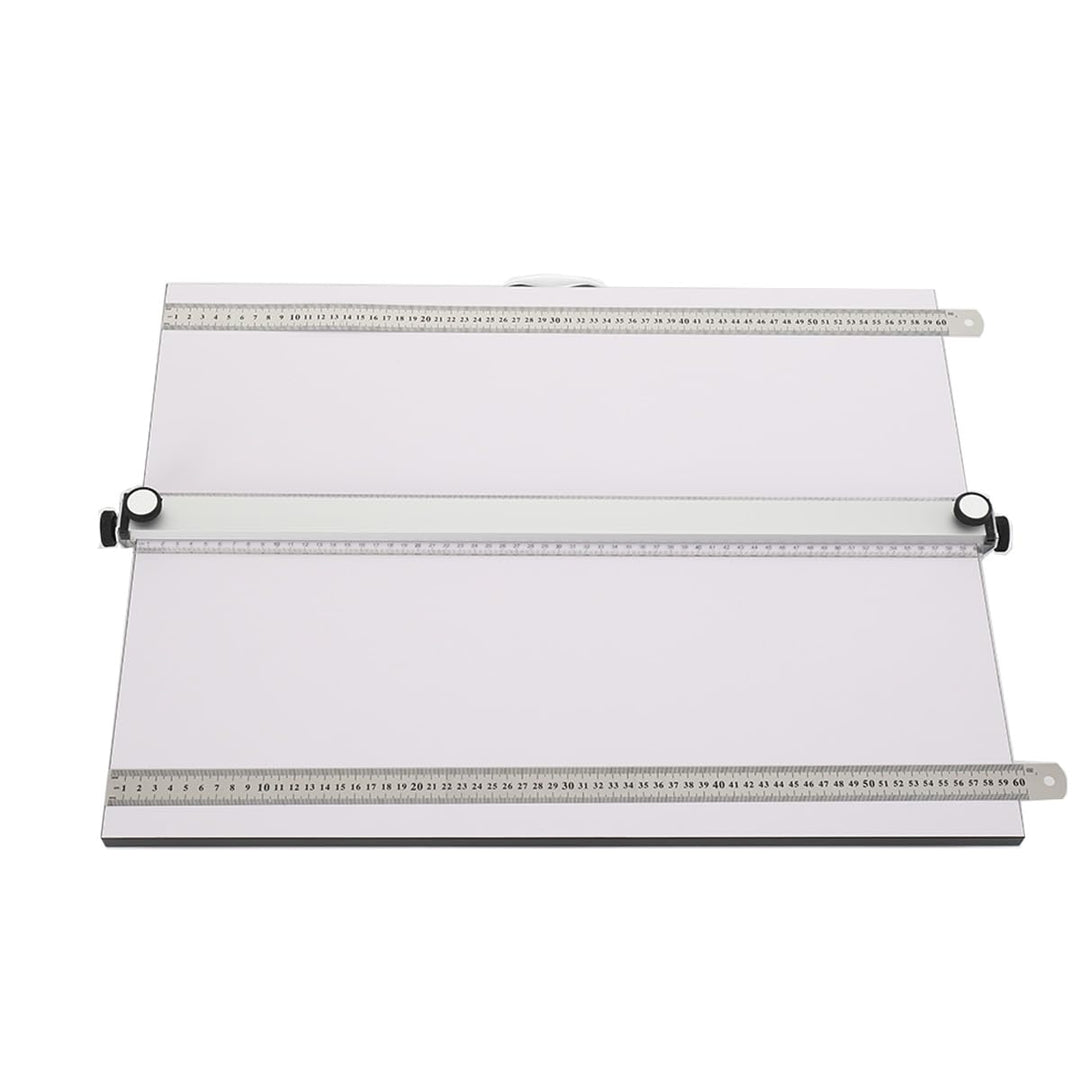 A2 Zeichenbrett, 60x45cm Professionelles Zeichenplatte mit Paralleler Bewegungsstange und 2 Druck St