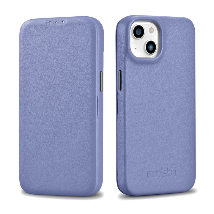 Mobiskin Hülle kompatibel mit Apple iPhone 14 (6,1 Zoll), Handyhülle mit echtem Leder, Case, Schutzh