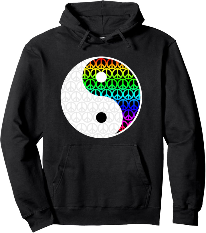 Yin und Yang Frieden Symbol Zeichen Liebe Leben Geschenk Pullover Hoodie
