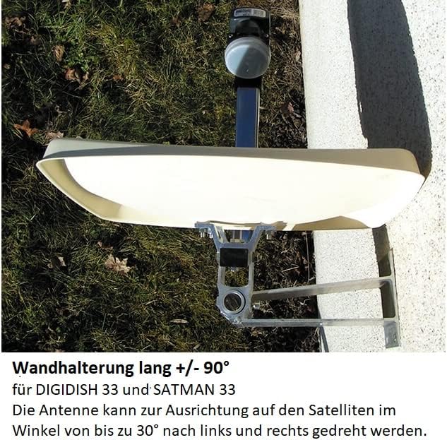 TechniSat WANDHALTERUNG DIGIDISH - 90 Grad (lang) für DigiDish 33, Digidish 45 und Satman 33, Satman
