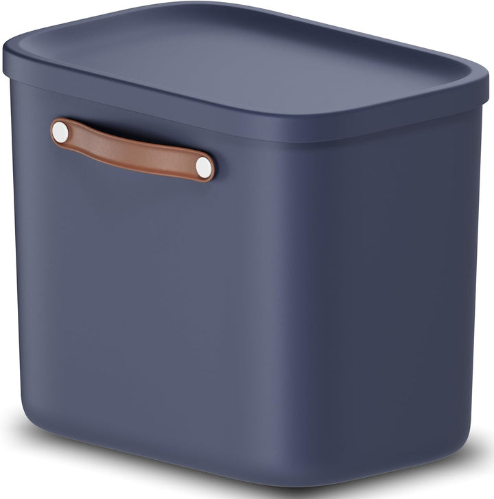 Rotho Maloja Aufbewahrungsbox 25 l, Kunststoff, blau, 25 (39.5 x 26.5 x 34.0 cm) 25 l Blau, 25 l Bla