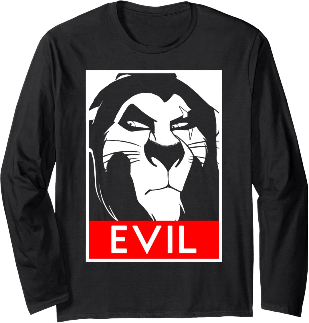 Disney Lion King Scar Evil Poster Langarmshirt
