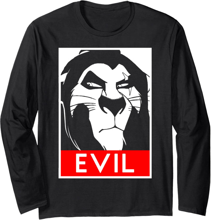 Disney Lion King Scar Evil Poster Langarmshirt