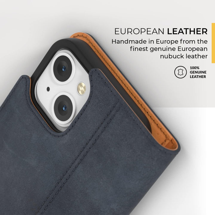 Snakehive iPhone 13 Hülle Leder | Stylische Handyhülle mit Kartenhalter & Standfuss | Handyhülle Sch