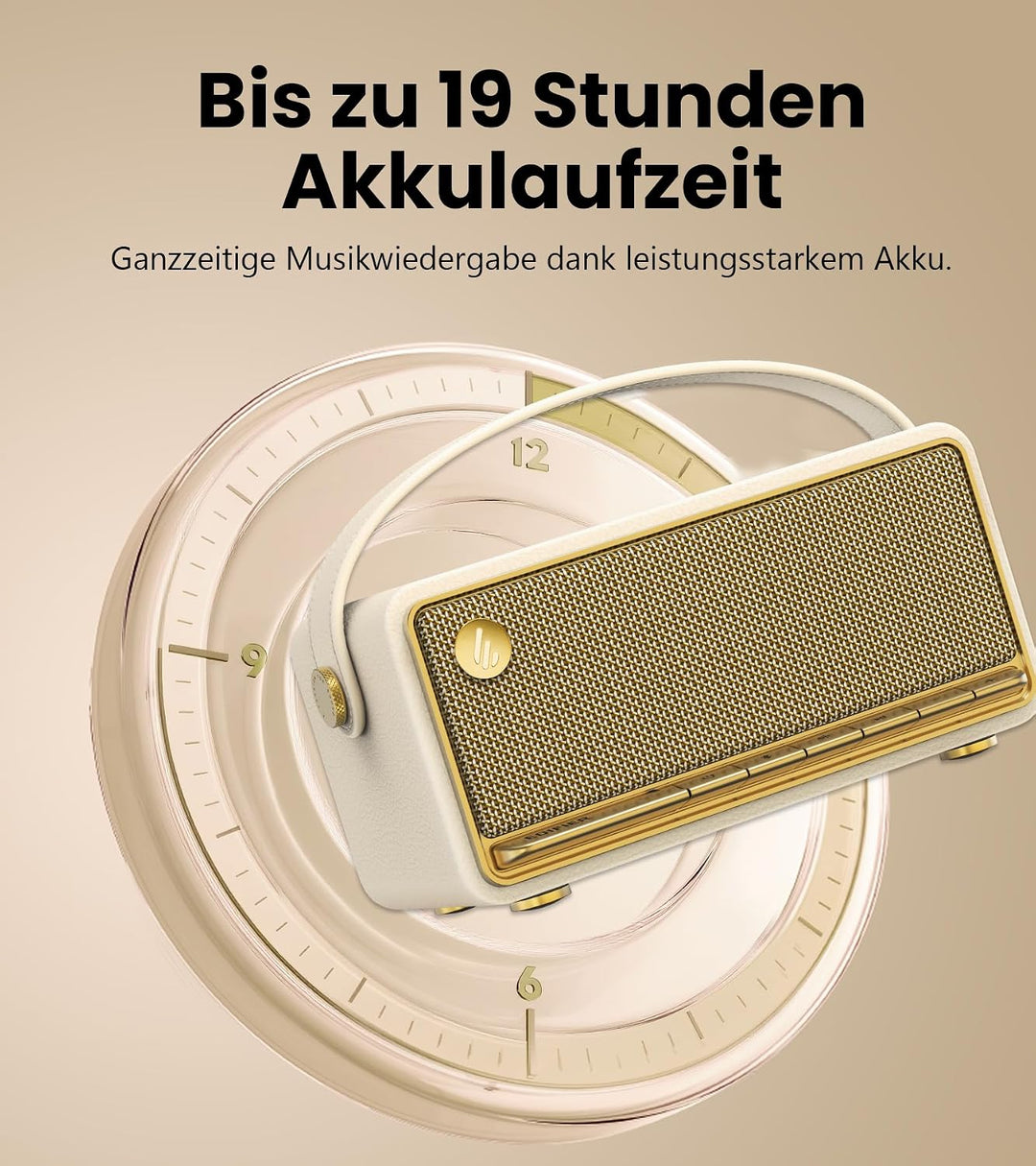 Edifier MP330 Tragbarer Bluetooth-Lautsprecher mit 40W RMS &amp; Hi-Res Audio, Elfenbein, Elfenbein