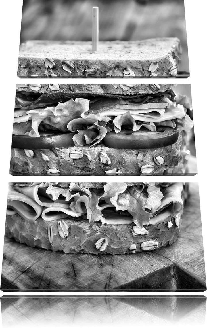 Pixxprint Monocrome, Doppeldecker Sandwich 3-Teiler Leinwandbild 120x80 Bild auf Leinwand
